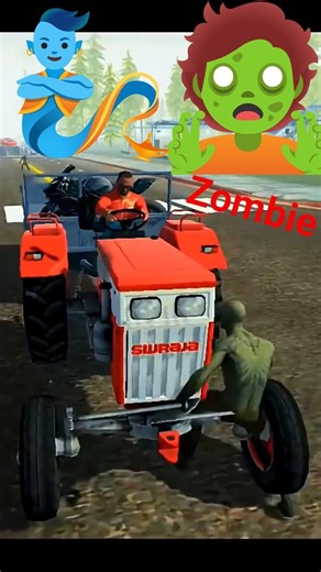 😱 Ghost rider zombie Indian bike#shorts #zombie #tractor #indianbikedriving3d