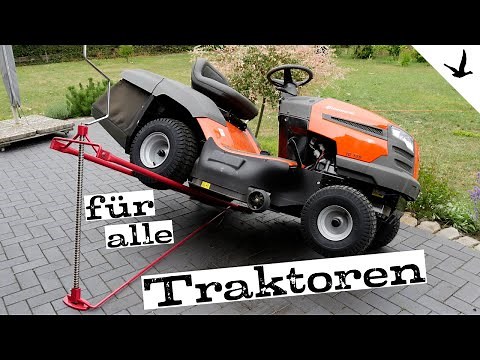 Lawn tractor lifting device-lawn tractor lift with crank✅suitable for all lawn tractors in the test