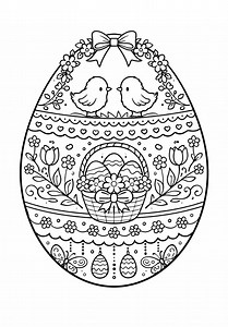 Printable Easter Egg Template, Kids Coloring Craft (SVG, PNG, PDF Digital Download) - Etsy