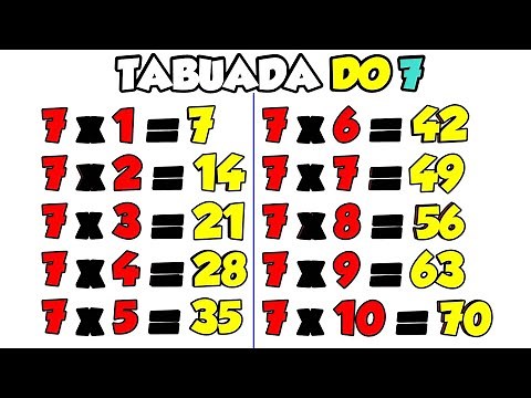 Multiplication Table of SEVEN || Listening and Learning the Multiplication Table of the number SE...