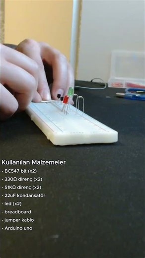 DIY FLAŞÖR Devresi! Basit Astable Multivibratör #shorts