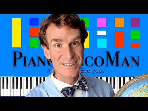 Bill Nye The Science Guy Theme Song (Slow Easy Medium) Piano Tutorial 4K
