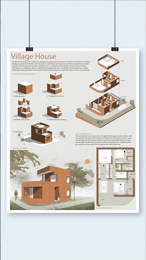 How to create architectural presentation board | Photoshop illustration & composition for Architects