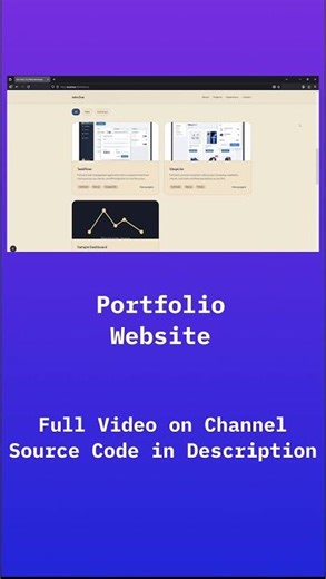 Clean Portfolio Website | Next.js & Tailwind (Full Build) #code #website #portfolio