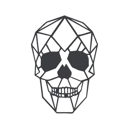 Skull Embroidery Design, Geometric Skeleton Head Machine Embroidery File, Instant Download - Etsy