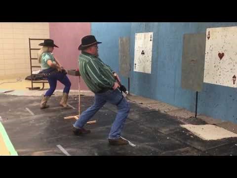 Nicole Franks and Shawn Murphy round 2 of the Fast Draw pot shoot final in Baker Montana