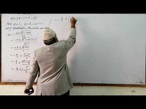 Perturbation Methods, Lec#2, Solving Quadratic Equation