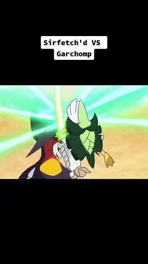 Ash Sirfetch'd enfrenta a Garchomp de Cynthia