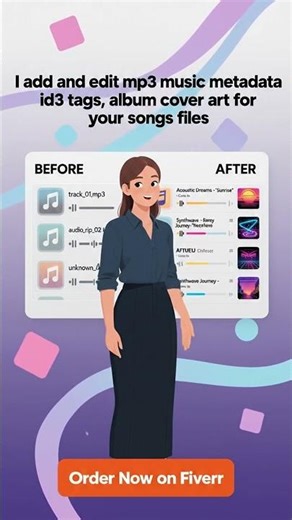 “MP3 Metadata & Album Art Editing – Fiverr Service” music - song #music #song #musician