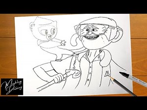 How to Draw Vivo The Kinkajou and Andrés Hernández from Vivo Netflix Movies