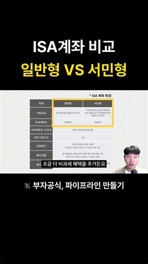 ISA계좌 일반형 서민형 비교 #ISA계좌 #절세계좌 #ISA계좌개설방법 #일반형 #서민형