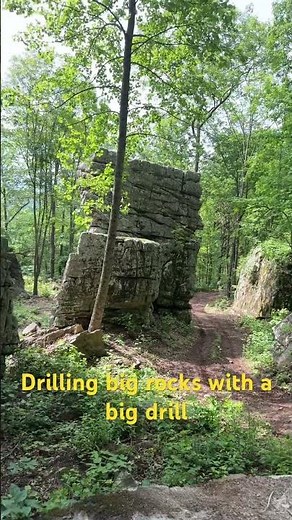 Trying out Dexpan to break up huge boulders in the road. #dexpan #dewalt