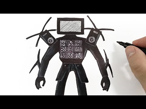 How to draw Titan TV Man Enhanced from Skibidi Toilet