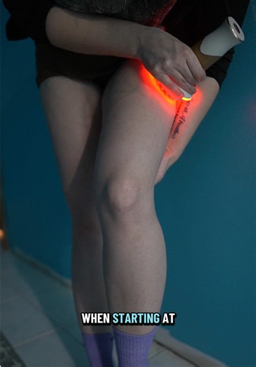 Lymph drainage up towards heart and draining in the groin area. #lymphaticdrainage #redlight #lipedema