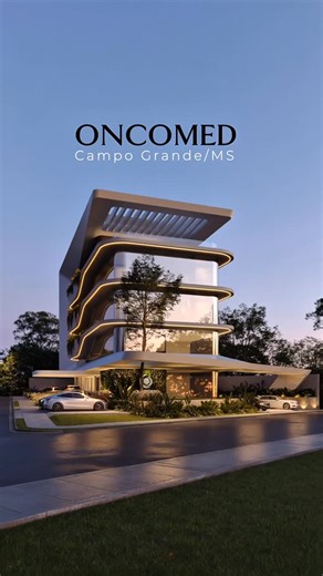 D Á L B E R A G Ü E R O on Instagram: "ONCOMED • Localizada em Campo Grande/MS, a clínica ONCOMED se destaca pelas linhas sinuosas e de grande impacto visual. • Located in Campo Grande/MS, the ONCOMED clinic stands out for its sinuous lines and strong visual impact."