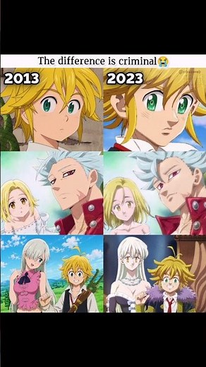 The evolution of The Seven Deadly Sins animation style really is something else!