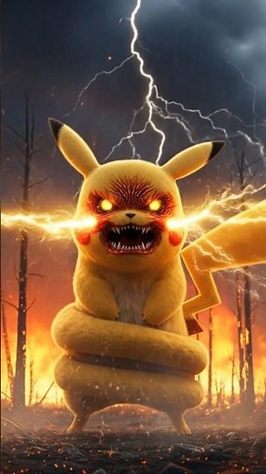 🔥What If Pikachu Turned Evil? ⚡😈 | Horror Pokémon Transformation | #horror #viral #pokemon #pikachu