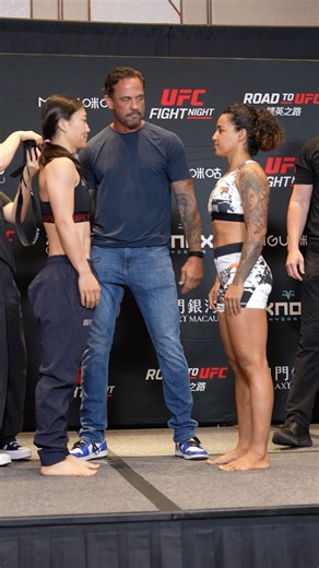 Puja Tomat and Shi Ming faced off ahead of their fight. 🔥 #RTU #UFCIndia #UFC