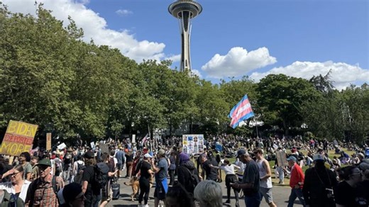 'No Kings' protest reaches 70,000 at Cal Anderson Park, makes it way downtown