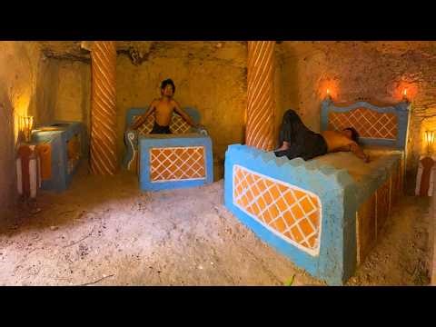 69Day Build Cave Platinum Underground House Bath Pool , Decoration Underground Private Living Room