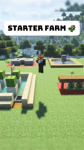 4 Easy Starter farm in Minecraft (upgrade build) #minecraft #firtana