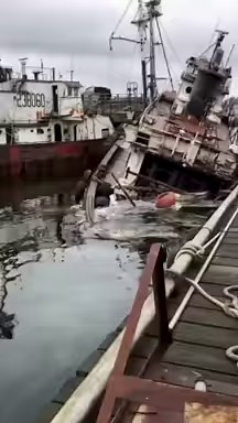 35M views · 144K reactions | An old, derelict tugboat began taking on water and eventually sank while docked at a Seattle-area marina yesterday morning as cameras rolled. https://bit.ly/3FEwSci | FOX Weather | Facebook