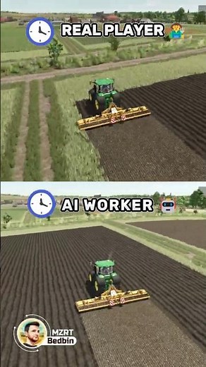 Real Player vs AI Worker 🚜 | Land Leveling Challenge in Farming Simulator 25