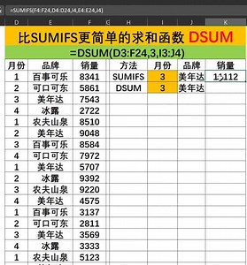 Excel比SUMIFS更好用的求和函数DSUM