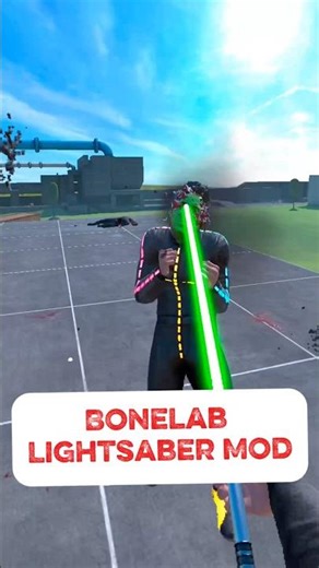 This VR lightsaber mod is way too realistic 💀 #bonelab #vr