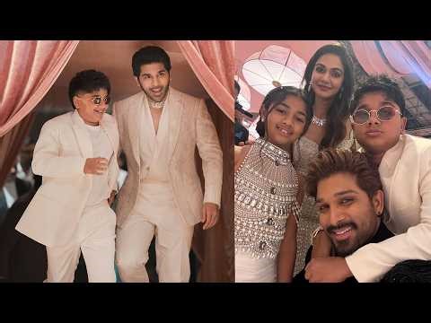 Allu Arjun Son Allu Ayaan & Allu Arha Visuals At Allu Sirish & Nayanika Pre Wedding Reception