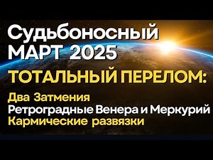 Март 2025 принесет мощные глобальные сдвиги и перемены. Затмения, ретрограды и новый цикл Нептуна
