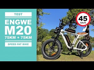 Best 🚲 Fat Speed Bike? 750W ⚡ and 75km + 75 km ENGWE M20, test and review of the electric bike