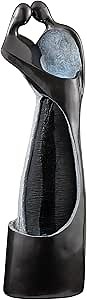 Modern Couple 47" High Large Indoor Outdoor Decor Black Resin Floor Fountain with Light LED Tall Standing Water Feature for Outside Garden Patio Yard Backyard Porch Deck Relaxation - John Timberland