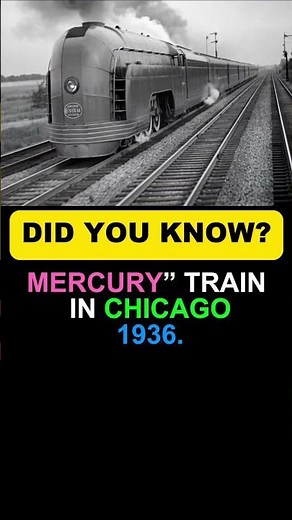 Mercury Streamliner Train in Chicago (1936) – The Iconic Futuristic Engine of Its Time