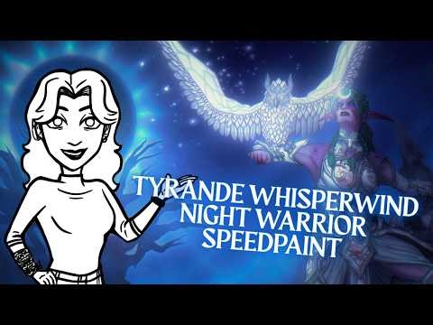 Tyrande Whisperwind Night Warrior Speedpaint - World of Warcraft (VeraDoesToons)