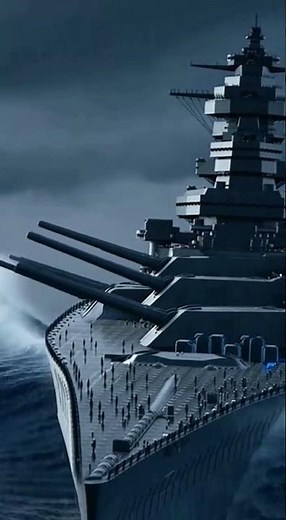 「嵐を切り裂く未来戦艦ヤマト：レールガン一閃！」"Future Battleship Yamato: Railgun’s Strike Through the Storm!" #military