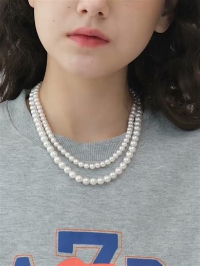 Luminous Pearl Bead Necklace