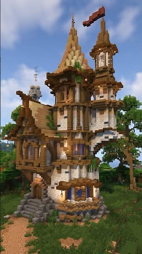 Minecraft Fantasy Wizard Tower Build