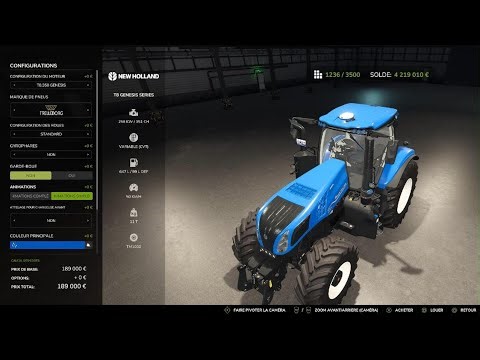 FS25 : Mod New-Holland T8 Frontloader