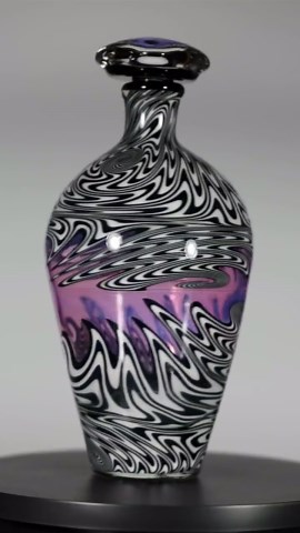 Handblown Glass Urn / Artisan Glass Jar – Matching Fitted Lid - Etsy