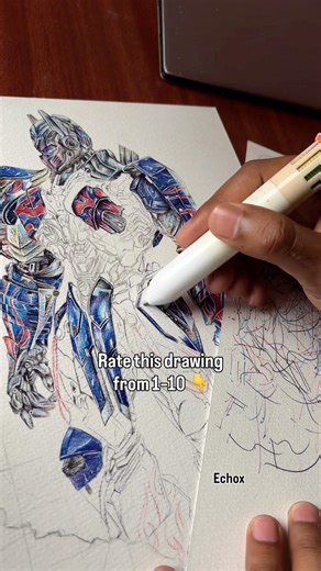 Optimus Prime pen drawing transformer #pendrawing #art #transformers #optimusprime #fanart #short