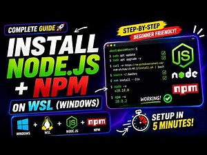 Install Node.js + npm on Windows WSL (2026 Complete Guide) | Beginner Friendly #nodejs #nvm #install