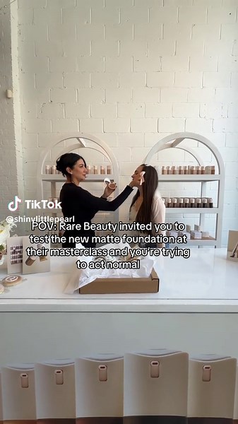 POV: Rare Beauty invited you to test the new matte foundation at their masterclass and you’re trying to act normal @Rare Beauty @Selena Gomez #rarebeauty #selenagomez