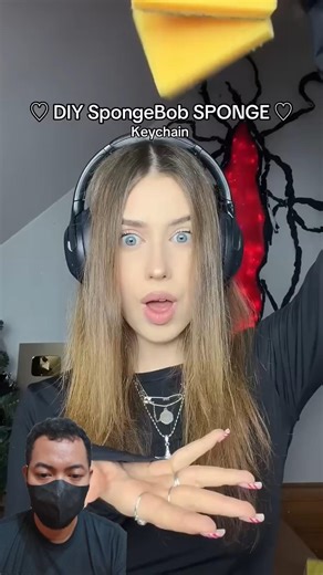 Cc:@_juliyav_ DIY Spongebob Keychain #shorts