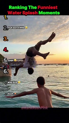 Ranking The Funniest Water Splash Moments 😂💦 #Funny #Fails