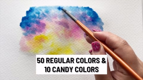 Watercolor Paint Set with 100 Bright Colors: for Adult Beginners & Professional with Metallic - Travel Sized Water Color Art Kit Palette