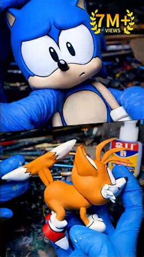 Making [Spinning My Tails] Sculptures 🌀(Full video linked below)#shorts #fnf, #sonic #tails