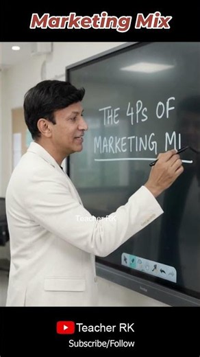 The 4Ps of Marketing Mix Explained in 40 Seconds! Teacher RK