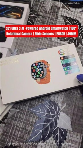 S21 Ultra 3 Android Smartwatch With 180° Rotational Camera | Exclusive Slide Sensor Feature