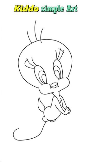 How To Draw Tweety #shorts #howtodraw #kidsdrawing #kiddosimpleart #artshorts